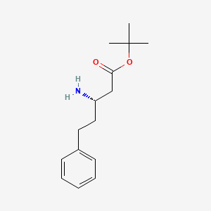 molecular formula C15H23NO2 B2537542 Tert-butyl (3S)-3-amino-5-phenylpentanoate CAS No. 1918188-02-9