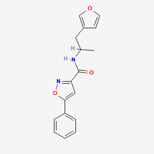 molecular formula C17H16N2O3 B2537545 N-(1-(furan-3-yl)propan-2-yl)-5-phenylisoxazole-3-carboxamide CAS No. 1795487-36-3