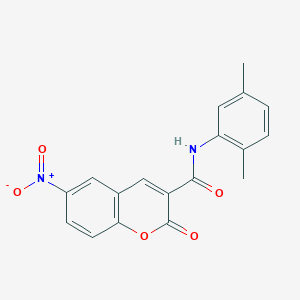 molecular formula C18H14N2O5 B2537547 N-(2,5-二甲苯基)-6-硝基-2-氧代-2H-色烯-3-甲酰胺 CAS No. 5188-56-7