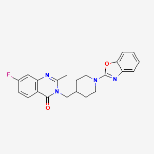 molecular formula C22H21FN4O2 B2537549 3-{[1-(1,3-Benzoxazol-2-yl)piperidin-4-yl]methyl}-7-fluoro-2-methyl-3,4-dihydroquinazolin-4-one CAS No. 2415600-44-9