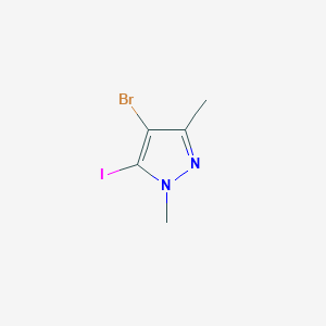 molecular formula C5H6BrIN2 B2537555 4-溴-5-碘-1,3-二甲基-1H-吡唑 CAS No. 94989-97-6