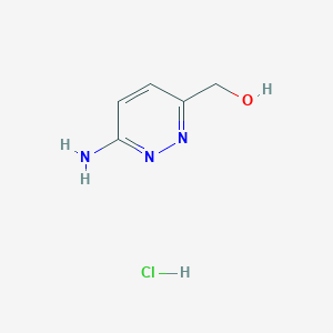 molecular formula C5H8ClN3O B2537561 (6-Aminopyridazin-3-yl)methanol hydrochloride CAS No. 2060043-43-6