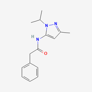 molecular formula C15H19N3O B2537562 N-(1-异丙基-3-甲基-1H-吡唑-5-基)-2-苯基乙酰胺 CAS No. 1170998-43-2