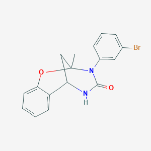 molecular formula C17H15BrN2O2 B2537566 3-(3-bromophenyl)-2-methyl-5,6-dihydro-2H-2,6-methanobenzo[g][1,3,5]oxadiazocin-4(3H)-one CAS No. 899784-13-5