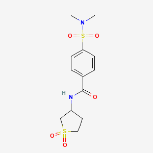molecular formula C13H18N2O5S2 B2537573 4-(N,N-dimethylsulfamoyl)-N-(1,1-dioxidotetrahydrothiophen-3-yl)benzamide CAS No. 896021-76-4