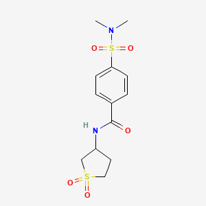 molecular formula C13H18N2O5S2 B2537573 4-(dimethylsulfamoyl)-N-(1,1-dioxo-1lambda6-thiolan-3-yl)benzamide CAS No. 896021-76-4