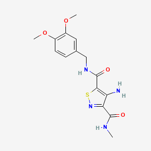 4-amino-N5-(3,4-dimethoxybenzyl)-N3-methylisothiazole-3,5-dicarboxamide