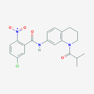 molecular formula C20H20ClN3O4 B2537576 5-chloro-N-(1-isobutyryl-1,2,3,4-tetrahydroquinolin-7-yl)-2-nitrobenzamide CAS No. 941986-90-9