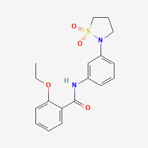 molecular formula C18H20N2O4S B2537578 N-(3-(1,1-dioxidoisothiazolidin-2-yl)phenyl)-2-ethoxybenzamide CAS No. 899956-61-7