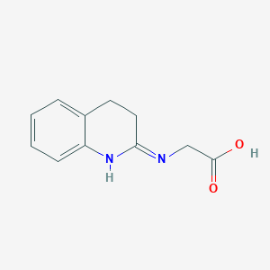 molecular formula C11H12N2O2 B2537579 2-[(1,2,3,4-Tetrahydroquinolin-2-ylidene)amino]acetic acid CAS No. 780032-71-5