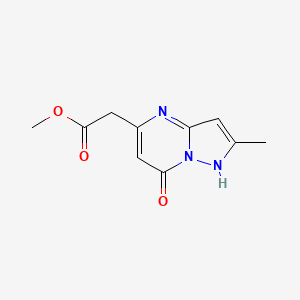 molecular formula C10H11N3O3 B2537587 Methyl 2-(7-hydroxy-2-methylpyrazolo[1,5-a]pyrimidin-5-yl)acetate CAS No. 861209-56-5