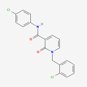 molecular formula C19H14Cl2N2O2 B2537598 1-(2-chlorobenzyl)-N-(4-chlorophenyl)-2-oxo-1,2-dihydropyridine-3-carboxamide CAS No. 941909-66-6