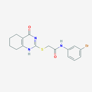 molecular formula C16H16BrN3O2S B253760 N-(3-bromophenyl)-2-[(4-oxo-5,6,7,8-tetrahydro-1H-quinazolin-2-yl)sulfanyl]acetamide 