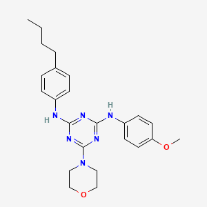 molecular formula C24H30N6O2 B2537620 N2-(4-butylphenyl)-N4-(4-methoxyphenyl)-6-morpholino-1,3,5-triazine-2,4-diamine CAS No. 898611-53-5