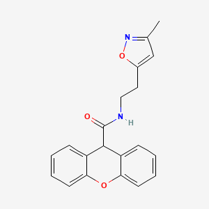 molecular formula C20H18N2O3 B2537621 N-(2-(3-methylisoxazol-5-yl)ethyl)-9H-xanthene-9-carboxamide CAS No. 1421462-20-5