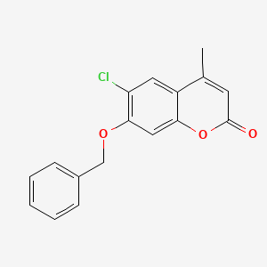 molecular formula C17H13ClO3 B2537623 7-(benzyloxy)-6-chloro-4-methyl-2H-chromen-2-one CAS No. 304880-89-5