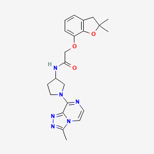 2-((2,2-dimethyl-2,3-dihydrobenzofuran-7-yl)oxy)-N-(1-(3-methyl-[1,2,4]triazolo[4,3-a]pyrazin-8-yl)pyrrolidin-3-yl)acetamide