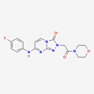 molecular formula C17H17FN6O3 B2537626 7-(4-氟苯胺)-2-(2-吗啉-2-氧代乙基)[1,2,4]三唑并[4,3-a]嘧啶-3(2H)-酮 CAS No. 1251609-92-3