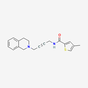 molecular formula C19H20N2OS B2537630 N-(4-(3,4-dihydroisoquinolin-2(1H)-yl)but-2-yn-1-yl)-4-methylthiophene-2-carboxamide CAS No. 1351596-47-8