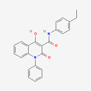 molecular formula C24H20N2O3 B2537658 N-(4-乙基苯基)-4-羟基-2-氧代-1-苯基-1,2-二氢喹啉-3-甲酰胺 CAS No. 1040644-97-0