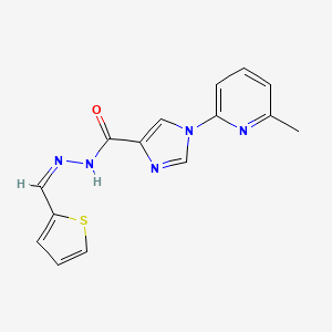 molecular formula C15H13N5OS B2537659 1-(6-methyl-2-pyridinyl)-N'-[(Z)-2-thienylmethylidene]-1H-imidazole-4-carbohydrazide CAS No. 477858-62-1
