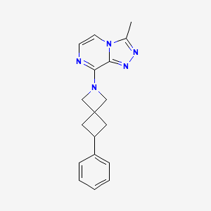 molecular formula C18H19N5 B2537665 3-Methyl-8-(6-phenyl-2-azaspiro[3.3]heptan-2-yl)-[1,2,4]triazolo[4,3-a]pyrazine CAS No. 2379984-53-7
