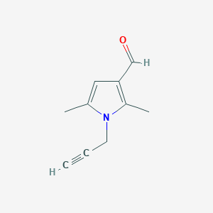 molecular formula C10H11NO B2537671 2,5-Dimethyl-1-prop-2-ynylpyrrole-3-carbaldehyde CAS No. 1156750-40-1