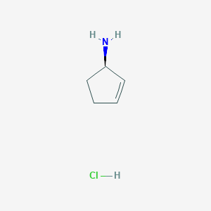 molecular formula C5H10ClN B2537673 (1R)-环戊-2-烯-1-胺;盐酸盐 CAS No. 134524-25-7