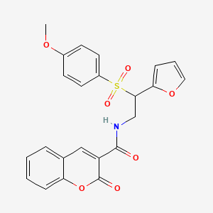 N-{2-(2-furyl)-2-[(4-methoxyphenyl)sulfonyl]ethyl}-2-oxo-2H-chromene-3-carboxamide
