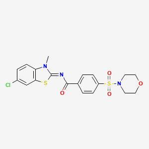 (Z)-N-(6-chloro-3-methylbenzo[d]thiazol-2(3H)-ylidene)-4-(morpholinosulfonyl)benzamide