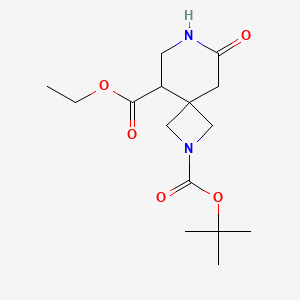molecular formula C15H24N2O5 B2537684 O2-tert-butyl O5-ethyl 8-oxo-2,7-diazaspiro[3.5]nonane-2,5-dicarboxylate CAS No. 2225141-75-1