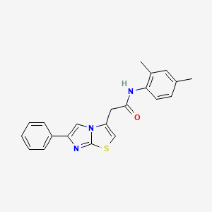 molecular formula C21H19N3OS B2537685 N-(2,4-dimethylphenyl)-2-(6-phenylimidazo[2,1-b][1,3]thiazol-3-yl)acetamide CAS No. 897460-12-7