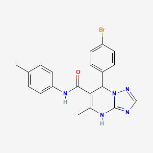 molecular formula C20H18BrN5O B2537691 7-(4-bromophenyl)-5-methyl-N-(4-methylphenyl)-4,7-dihydro[1,2,4]triazolo[1,5-a]pyrimidine-6-carboxamide CAS No. 441289-81-2