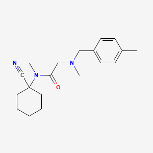 molecular formula C19H27N3O B2537692 N-(1-cyanocyclohexyl)-N-methyl-2-{methyl[(4-methylphenyl)methyl]amino}acetamide CAS No. 1118855-09-6