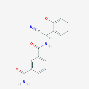 molecular formula C17H15N3O3 B2537697 N1-[cyano(2-methoxyphenyl)methyl]benzene-1,3-dicarboxamide CAS No. 1355831-81-0