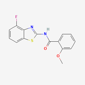 molecular formula C15H11FN2O2S B2537698 N-(4-fluorobenzo[d]thiazol-2-yl)-2-methoxybenzamide CAS No. 907974-32-7