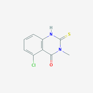 molecular formula C9H7ClN2OS B2537708 5-Chloro-3-methyl-2-sulfanylidene-1H-quinazolin-4-one CAS No. 1599283-78-9