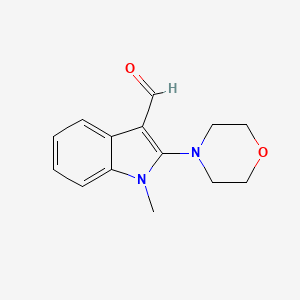 molecular formula C14H16N2O2 B2537719 1-methyl-2-morpholino-1H-indole-3-carbaldehyde CAS No. 861212-44-4