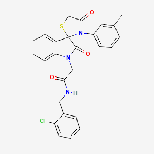 molecular formula C26H22ClN3O3S B2537726 N-(2-chlorobenzyl)-2-[3'-(3-methylphenyl)-2,4'-dioxospiro[indole-3,2'-[1,3]thiazolidin]-1(2H)-yl]acetamide CAS No. 894546-43-1