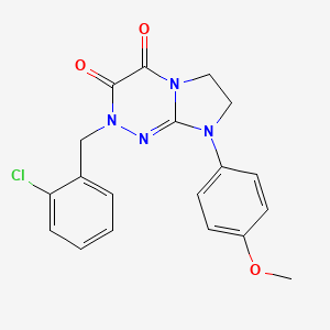 molecular formula C19H17ClN4O3 B2537739 2-(2-氯苄基)-8-(4-甲氧基苯基)-7,8-二氢咪唑并[2,1-c][1,2,4]三嗪-3,4(2H,6H)-二酮 CAS No. 941890-61-5