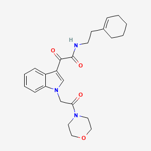 molecular formula C24H29N3O4 B2537744 N-[2-(cyclohexen-1-yl)ethyl]-2-[1-(2-morpholin-4-yl-2-oxoethyl)indol-3-yl]-2-oxoacetamide CAS No. 872855-63-5