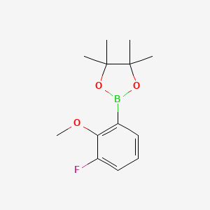 molecular formula C13H18BFO3 B2537746 2-(3-Fluoro-2-methoxyphenyl)-4,4,5,5-tetramethyl-1,3,2-dioxaborolane CAS No. 1417301-67-7