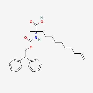 B2537754 (S)-2-((((9H-Fluoren-9-yl)methoxy)carbonyl)amino)-2-methyldodec-11-enoic acid CAS No. 1640968-91-7