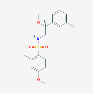 N-(2-(3-fluorophenyl)-2-methoxyethyl)-4-methoxy-2-methylbenzenesulfonamide