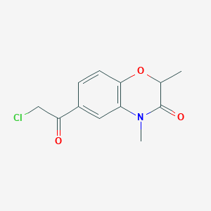 molecular formula C12H12ClNO3 B2537757 6-(2-Chloro-acetyl)-2,4-dimethyl-4H-benzo-[1,4]oxazin-3-one CAS No. 128101-39-3