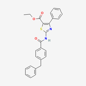 Ethyl 2-(4-benzylbenzamido)-4-phenyl-1,3-thiazole-5-carboxylate