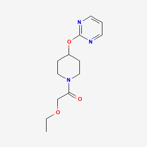 2-Ethoxy-1-(4-(pyrimidin-2-yloxy)piperidin-1-yl)ethanone