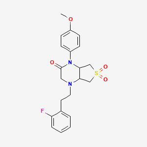 4-(2-fluorophenethyl)-1-(4-methoxyphenyl)hexahydrothieno[3,4-b]pyrazin-2(1H)-one 6,6-dioxide