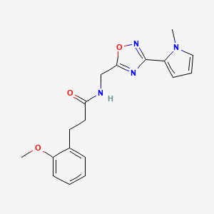 3-(2-methoxyphenyl)-N-((3-(1-methyl-1H-pyrrol-2-yl)-1,2,4-oxadiazol-5-yl)methyl)propanamide