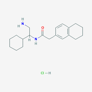 N-(2-Amino-1-cyclohexylethyl)-2-(5,6,7,8-tetrahydronaphthalen-2-yl)acetamide;hydrochloride